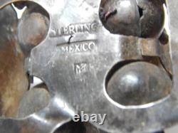 LARGE ANTIQUE 1915-1930 era MEXICAN STERLING SILVER AMETHYST PIN MUSEUM GRADE