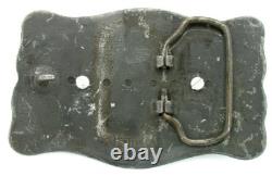 LARGE Antiqued Silver Southwest Western 1964 Kennedy Half Dollar Belt Buckle