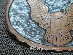 LARGE PRISONER MADE SOARING EAGLE BIKER BELT BUCKLE! VINTAGE! HANDMADE! 1980s US