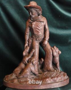 LARGO Large Western Sculpture COWBOY AND HIS FOUR DOGS Limited Edition 870/7500
