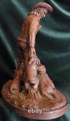 LARGO Large Western Sculpture COWBOY AND HIS FOUR DOGS Limited Edition 870/7500