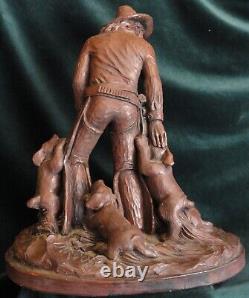 LARGO Large Western Sculpture COWBOY AND HIS FOUR DOGS Limited Edition 870/7500