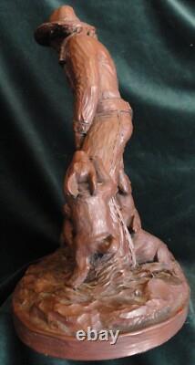 LARGO Large Western Sculpture COWBOY AND HIS FOUR DOGS Limited Edition 870/7500