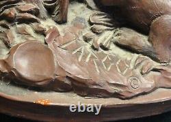 LARGO Large Western Sculpture COWBOY AND HIS FOUR DOGS Limited Edition 870/7500