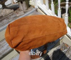 LEATHEROCK Brown Suede Leather Hobo Handbag Tote Large Shoulder Boho Hippie