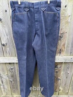 LEE Blue Denim Suit Vtg 70s Western Rocksbilly Blazer Jacket sz L Pants