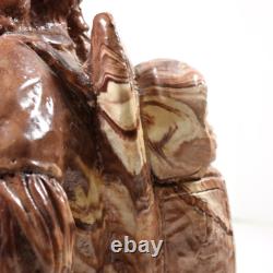 Large 11 Comanche Pottery Texas Swirl Clay Statue Basket Weaving Squaw Papoose