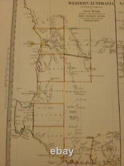 Large 1846 Map Of Western Australia / Van Diemens Island Charles Knight atlas