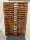 Large 34 Antique Barbed Wire Rustic Wood Display Labeled Cuts of Barbwire