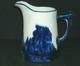 Large #4 Half Gallon Blue Rimmed Old Sleepy Eye Pitcher Western Stoneware Co ILL