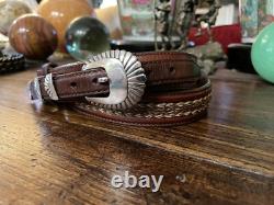 Large Alexander Kalifano Sterling Silver Belt Buckle Horsehair 38-391.25.75