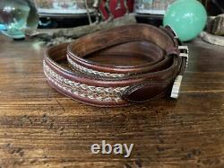 Large Alexander Kalifano Sterling Silver Belt Buckle Horsehair 38-391.25.75