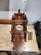 Large Antiique Western Germany Handcrafted Wooden Wall Clock Chime Rare