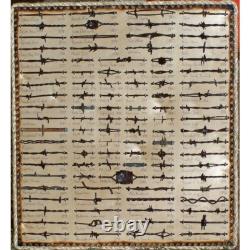 Large Antique Barbed Wire Display 100 cut's of Authetic 1800's Barbed Wire