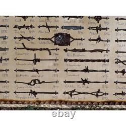 Large Antique Barbed Wire Display 100 cut's of Authetic 1800's Barbed Wire