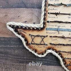 Large Antique Barbed Wire Display Authentic Barbwire Collection Texas