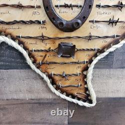 Large Antique Barbed Wire Display Authentic Barbwire Collection Texas