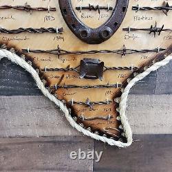 Large Antique Barbed Wire Display Authentic Barbwire Collection Texas