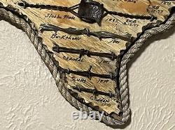 Large Antique Barbed Wire Display GUNTER TEXAS Authentic Barbwire PLEASE READ