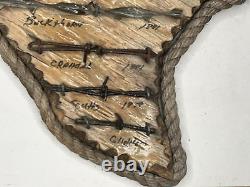 Large Antique Barbed Wire Display GUNTER TEXAS Authentic Barbwire PLEASE READ