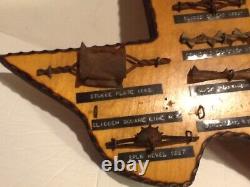 Large Antique Barbed Wire Display TEXAS 26 cuts of Authentic Barbwire 44 yr old