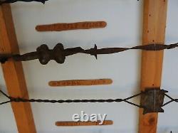 Large Antique Barbed Wire Display cut's of Authetic some 1800's Barbwire