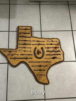 Large Antique Barbed Wire Horseshoe Display Authentic Barbwire Collection Texas