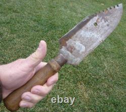 Large Antique Buffalo Skinning Butchering Camp Knife Fur Trade Indian War Era