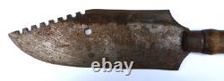 Large Antique Buffalo Skinning Butchering Camp Knife Fur Trade Indian War Era