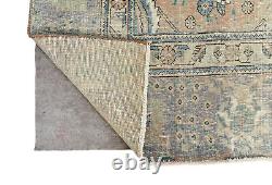 Large Antique Muted Floral 9X12 Distressed Vintage Oriental Rug Farmhouse Carpet