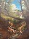 Large Antique Painting Peterson Creek Stream Home 34 Inches Restoration Project