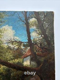 Large Antique Painting Peterson Creek Stream Home 34 Inches Restoration Project