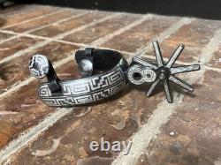 Large Antique Unused Mexican Charro Spurs