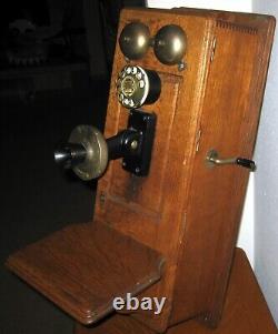 Large Antique Wall Mount Long Distance telephone WESTERN ELECTRIC