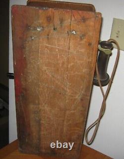 Large Antique Wall Mount Long Distance telephone WESTERN ELECTRIC