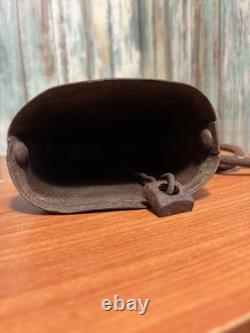 Large Antique or Vintage Country Farm Ranch Cow Bell Hand Crafted & WithChain r6s3