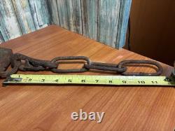 Large Antique or Vintage Country Farm Ranch Cow Bell Hand Crafted & WithChain r6s3