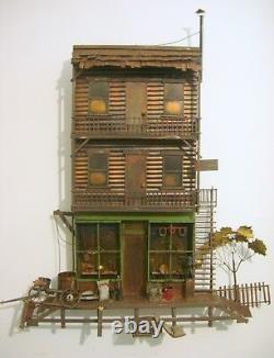 Large C. Jere Wall Sculpture General Store Western Outpost With Rooms For Rent