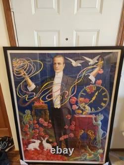 Large Framed Antique Original Magic Poster (Great Western Printing Company)