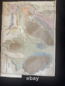 Large Geologic Map of the Middle and Western States, James Hall 1843