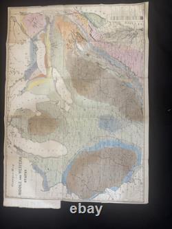 Large Geologic Map of the Middle and Western States, James Hall 1843