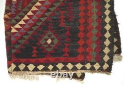Large Hand Woven Rug 55 x 114 Southwest Americana Pattern