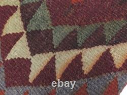 Large Hand Woven Rug 55 x 114 Southwest Americana Pattern