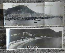 Large Hongkong Panoramic Photos Harbour & Western Point Hong Kong Vintage 1930s