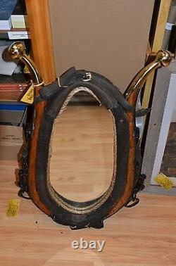 Large Horse Collar Harness Mirror With Wood Hames, Rustic, Western Decor