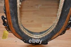 Large Horse Collar Harness Mirror With Wood Hames, Rustic, Western Decor