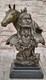 Large Impressive Antique Style Bronze Indian Brave On Horse Signed Anderson Sale
