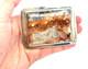 Large Lace Agate sterling silver belt buckle 129.4g 3 x2.3 western