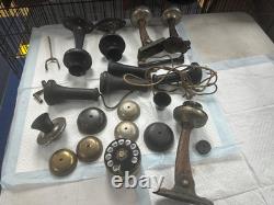 Large Lot of Antique Vintage Telephone Parts Kellogg Western Bells ear dial