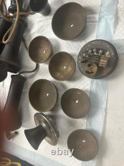 Large Lot of Antique Vintage Telephone Parts Kellogg Western Bells ear dial